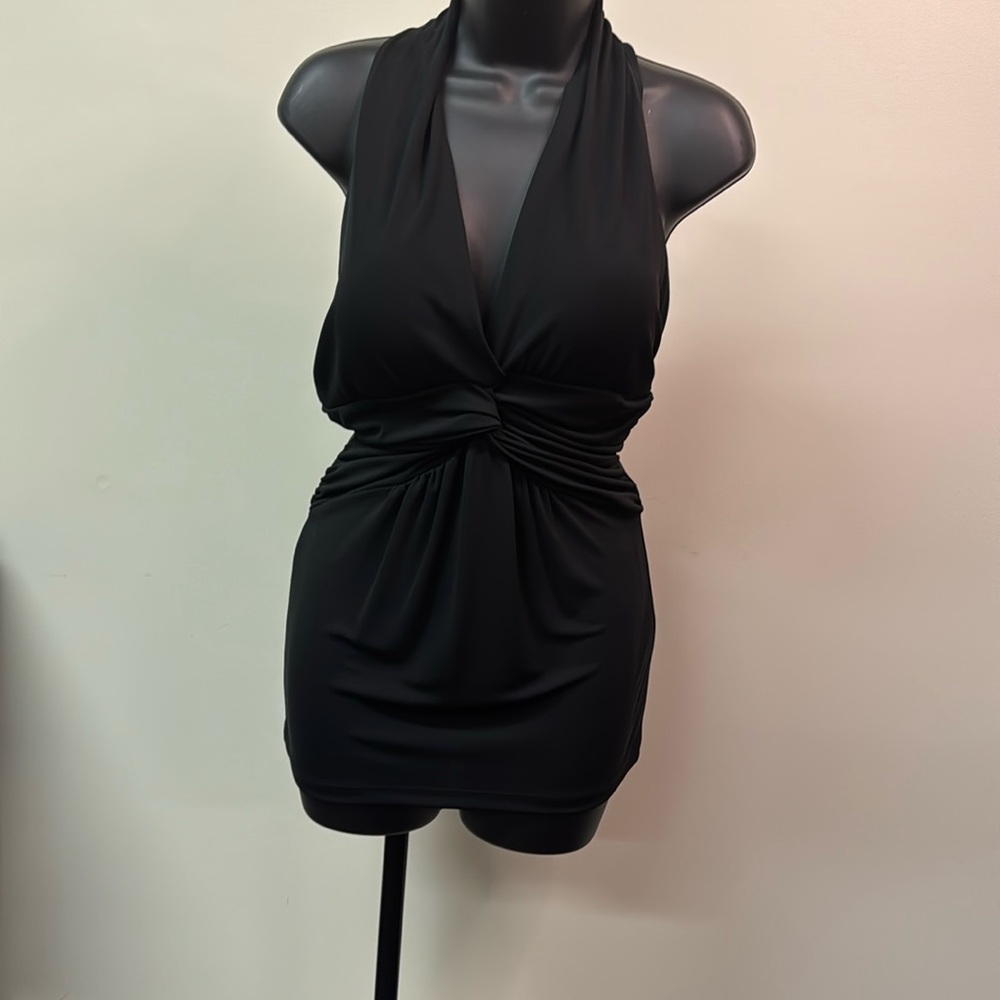 Black halter top a size medium